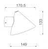 CUCHARA Cone Surface Mounted Wall Light White Aluminium IP65